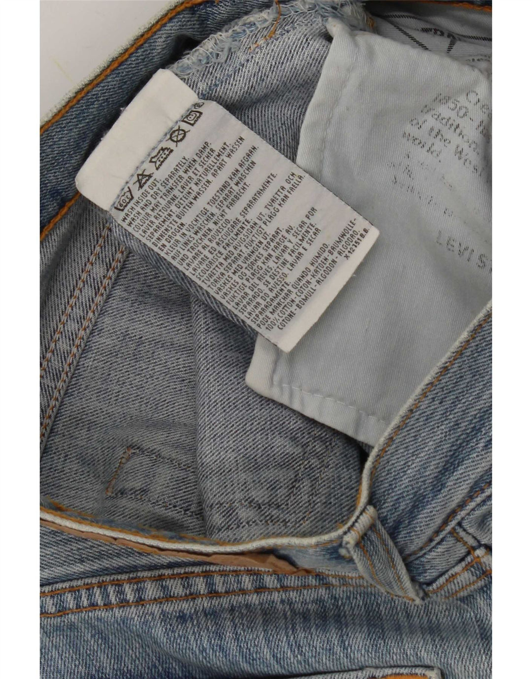 Vaqueros Levi's Mujer 595 Rectos W27 L32 Algodón Azul