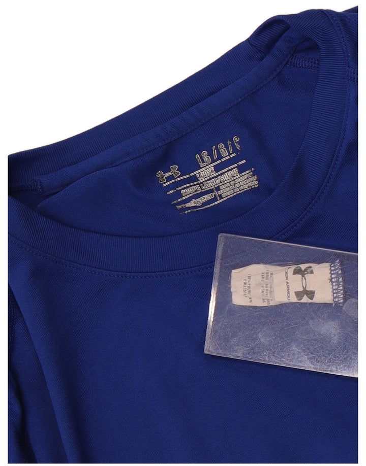 Camiseta Under Armour Hombre Top Grande Poliéster Azul