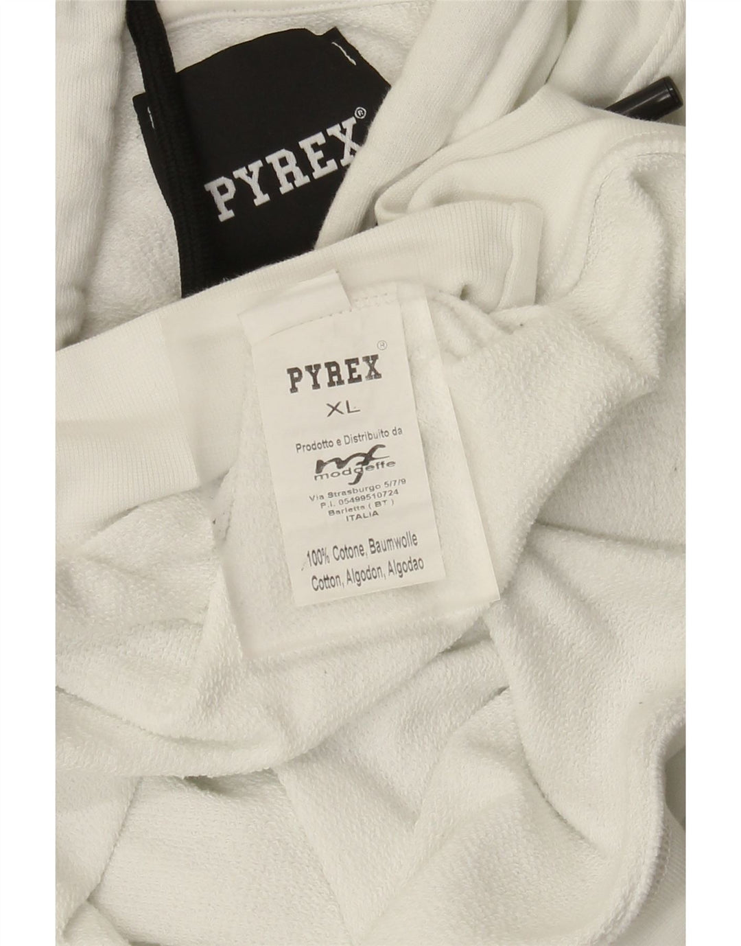 Pyrex - Sudadera con capucha para hombre, talla XL, algodón blanco