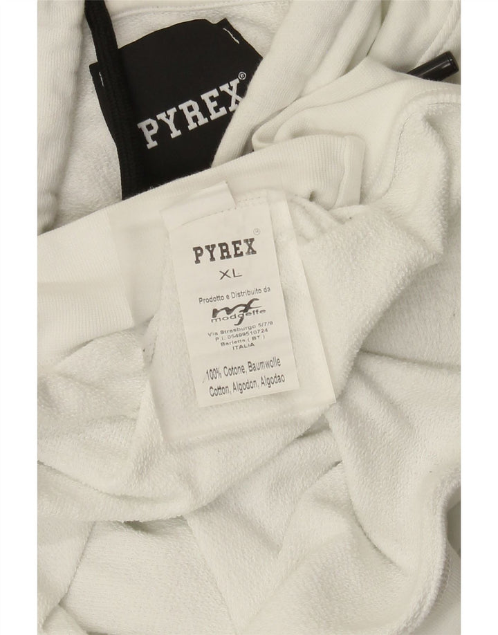 Pyrex - Sudadera con capucha para hombre, talla XL, algodón blanco