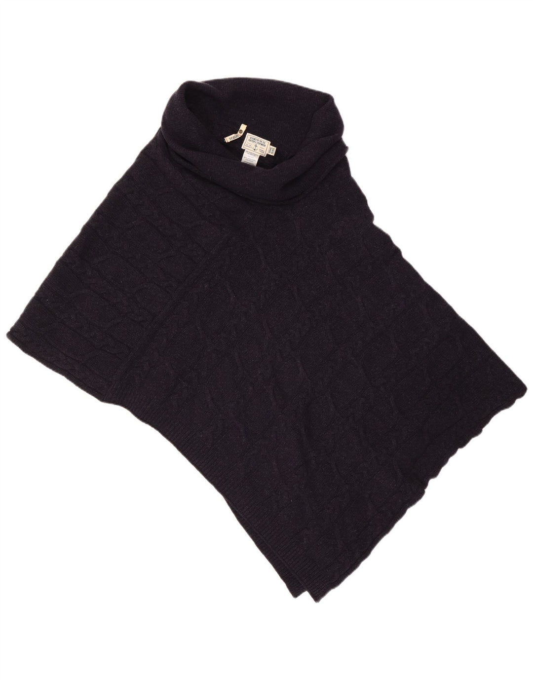 SEASALT Jersey tipo poncho corto para mujer Talla única Lana azul marino