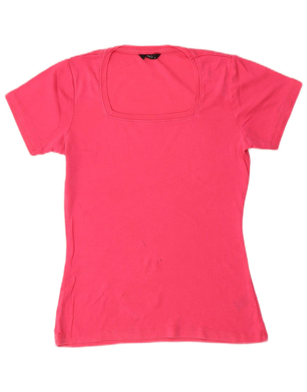 M&Co Camiseta para mujer Top UK 10 Small Pink Cotton