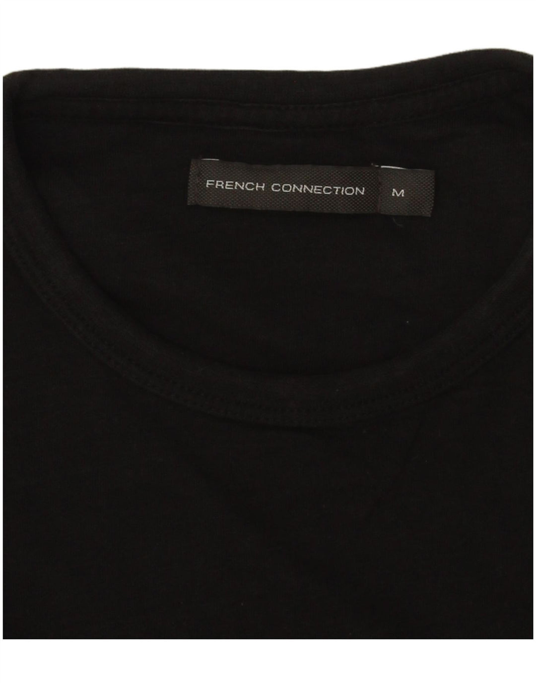 French Connection - Camiseta para hombre, talla mediana, algodón negro