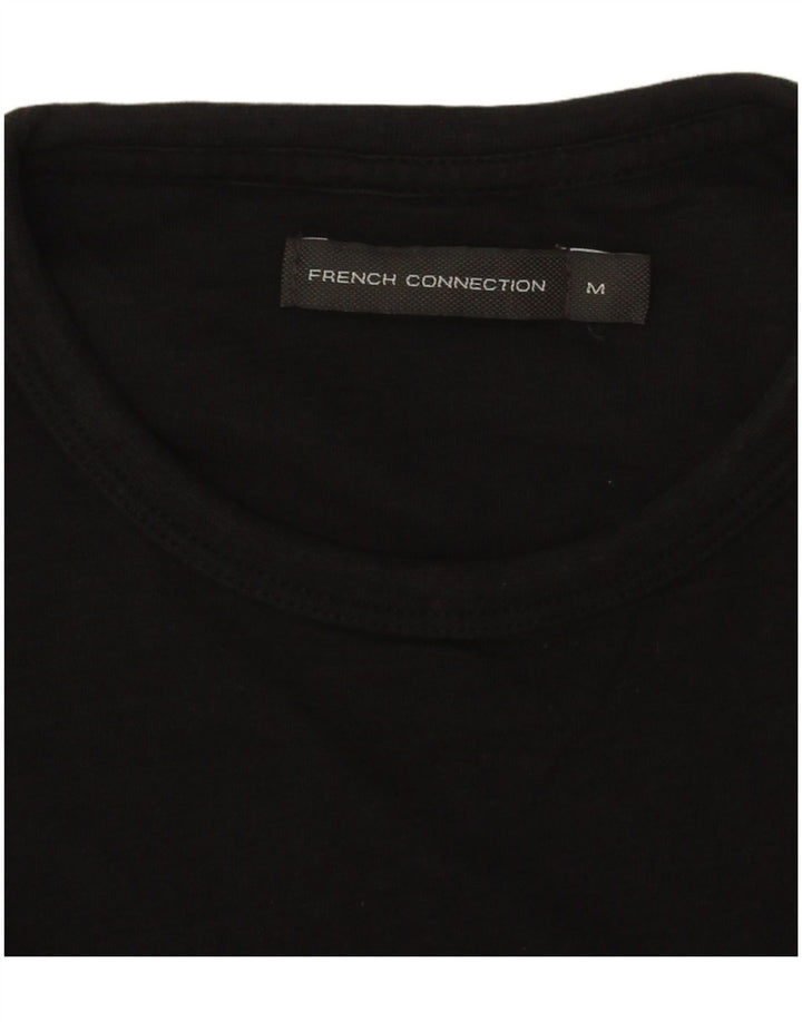 French Connection - Camiseta para hombre, talla mediana, algodón negro