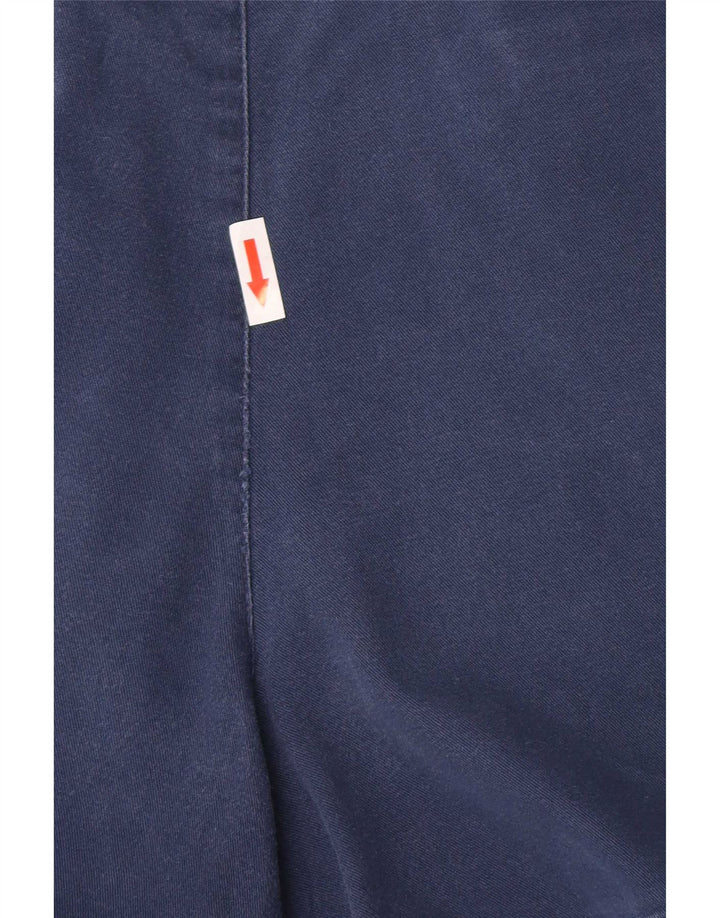 Marks & Spencer Pantalones cortos chinos pegados para hombre W32 Algodón azul marino mediano