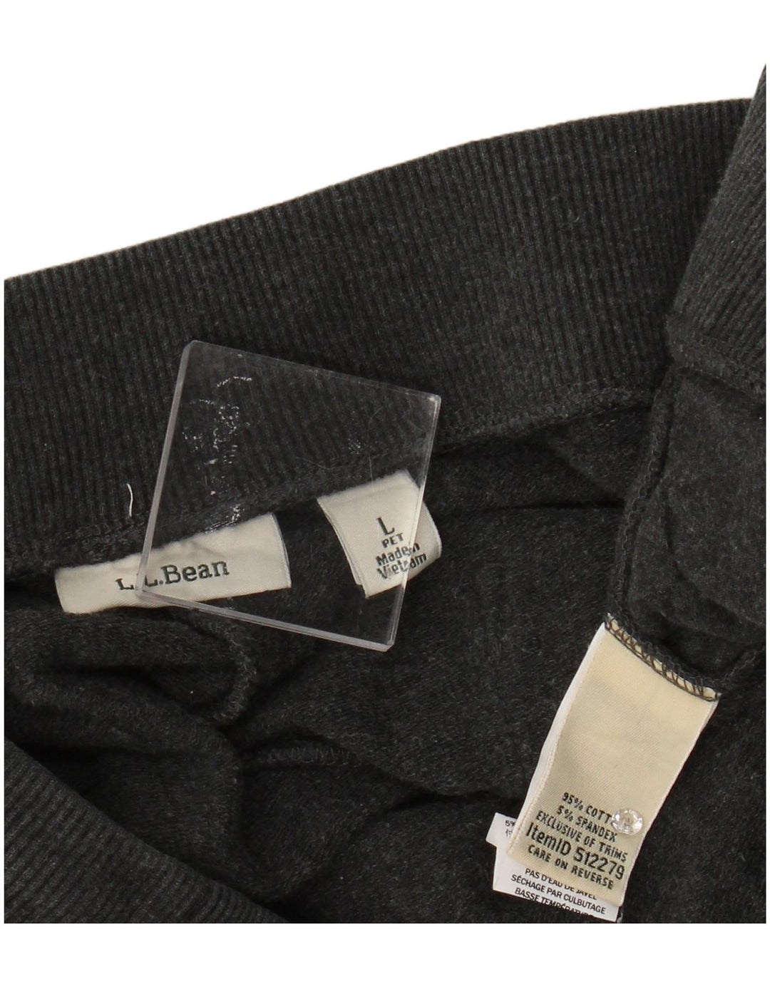 L.L.BEAN Pantalones de chándal para Mujer Joggers UK 46 Grande Gris algodón