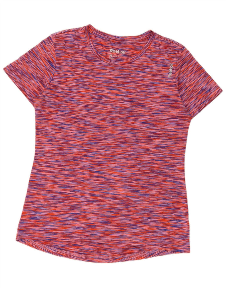 Reebok Camiseta para mujer Top UK 12 Medium Poliéster moteado multicolor
