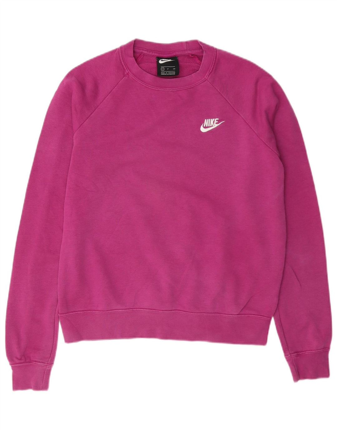 Nike - Sudadera extragrande para mujer, talla 10, algodón rosa pequeño