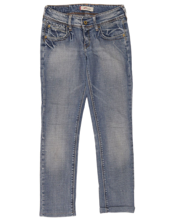 Levi's Mujer 571 Slim Jeans W27 L34 Algodón Azul