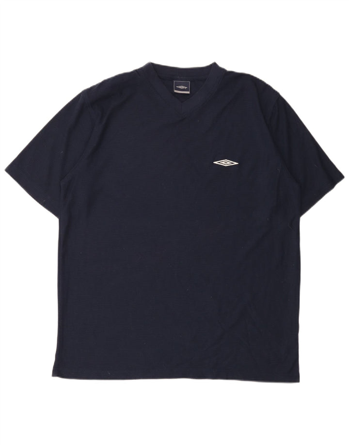 Camiseta Umbro Hombre Top XL Azul Marino Poliéster