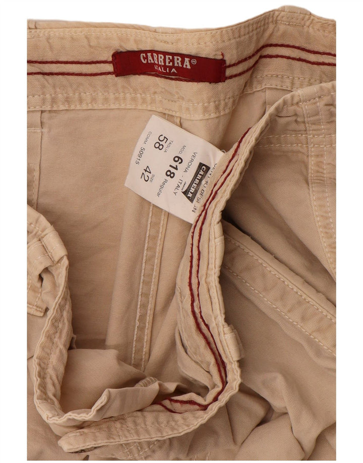 CARRERA Pantalones cortos tipo cargo 618 para hombre W42 2XL Algodón beige