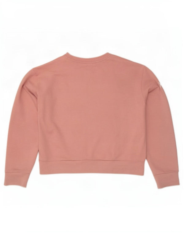 Puma Mujer Crank Crop Graphic Sudadera Jumper UK 6 XS Rosa