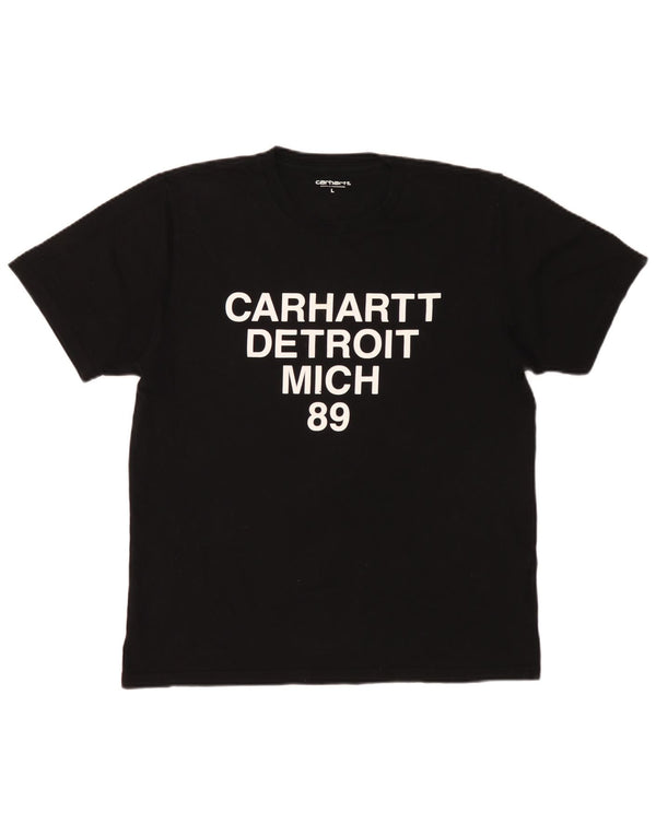 Carhartt - Camiseta gráfica para hombre, talla grande, algodón negro