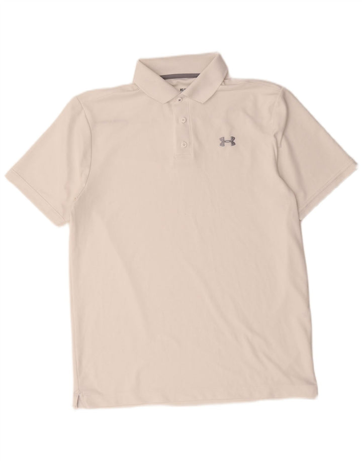 Under Armour Polo Heat Gear para Hombre Blanco Mediano