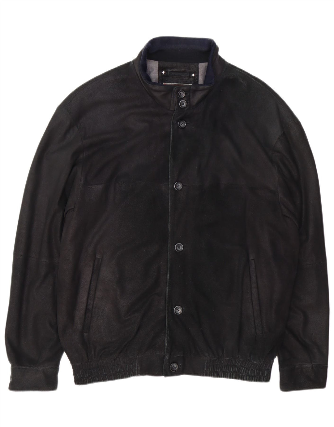 ITALLO Chaqueta bomber de ante para hombre IT 52 XL Cuero negro