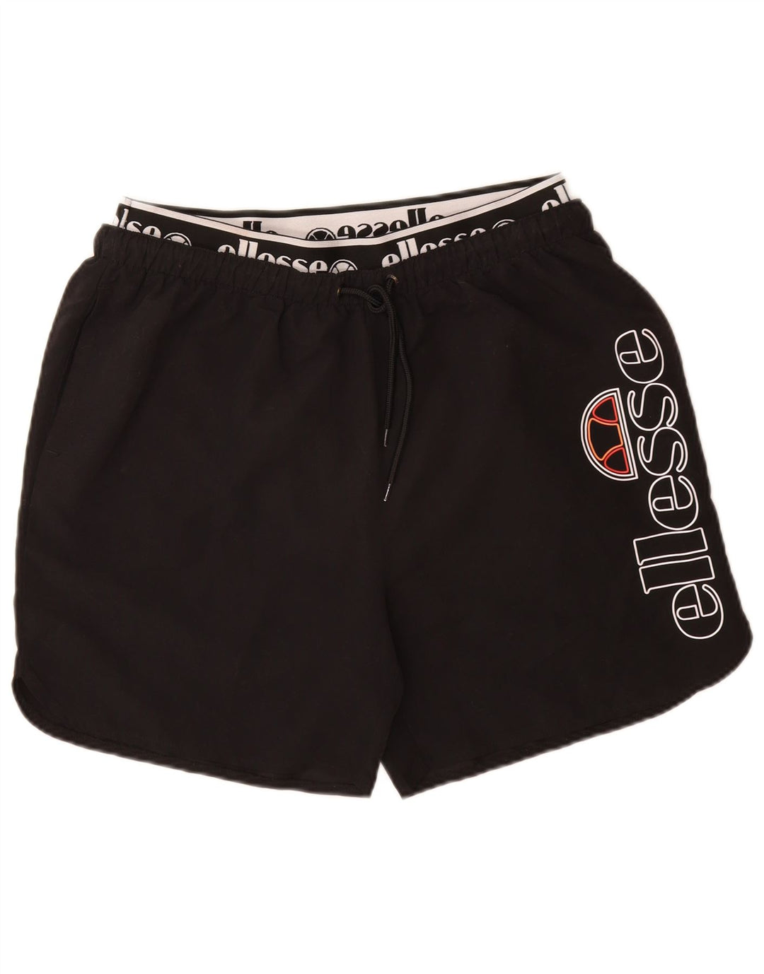 Ellesse Mens Graphic Bañador Shorts Grande Poliéster Negro