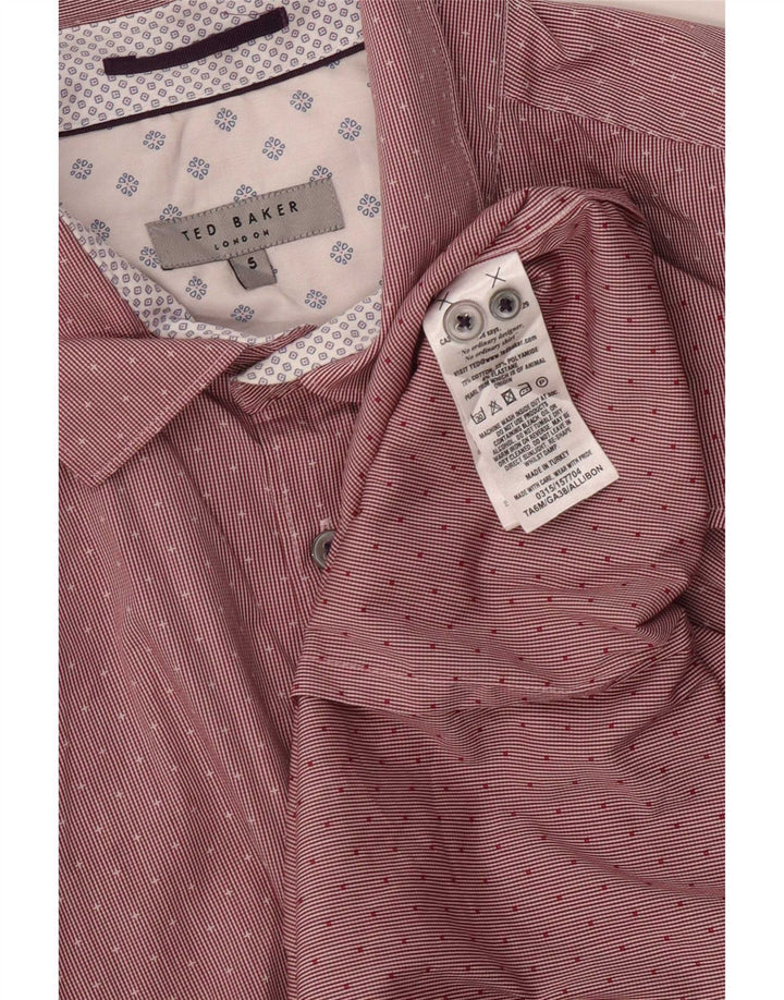 Ted Baker Camisa para hombre Talla 5 XL Algodón a rayas rojas
