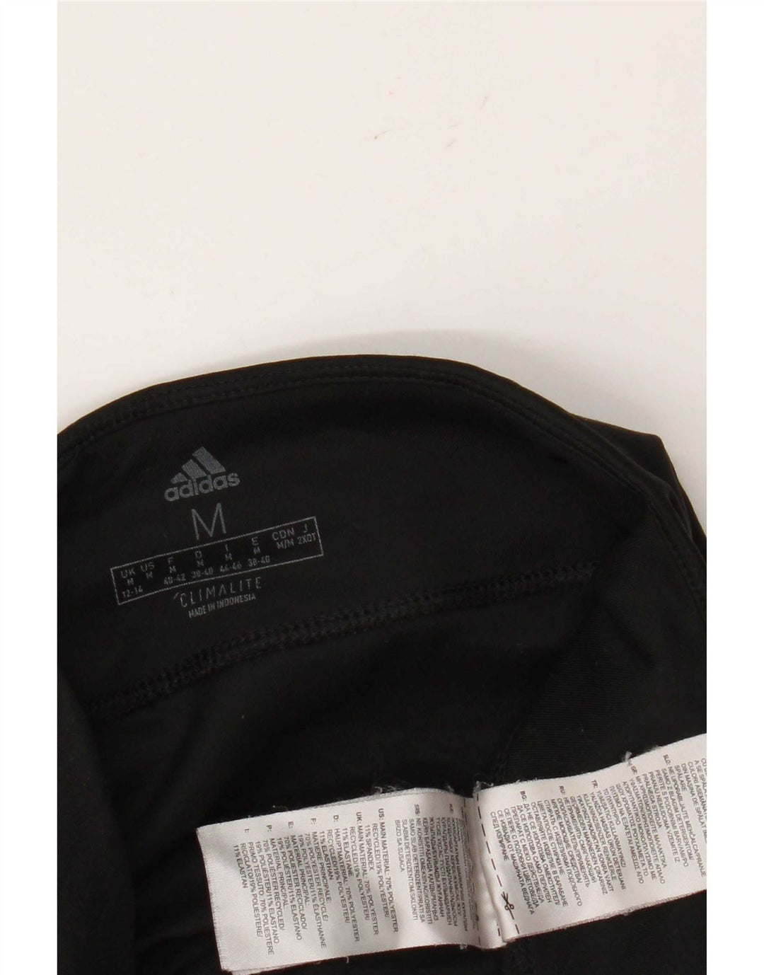 Adidas Leggings Climalite para mujer Reino Unido 12/14 Mediano Negro Poliéster