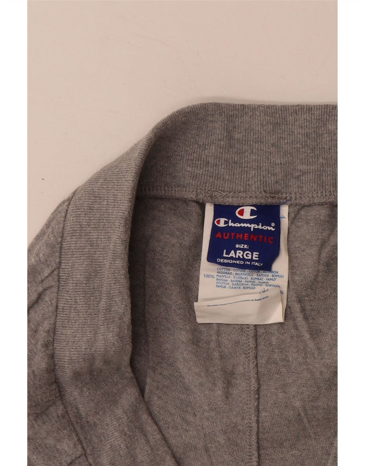 CHAMPION Pantalones de chándal para hombre de algodón gris grande