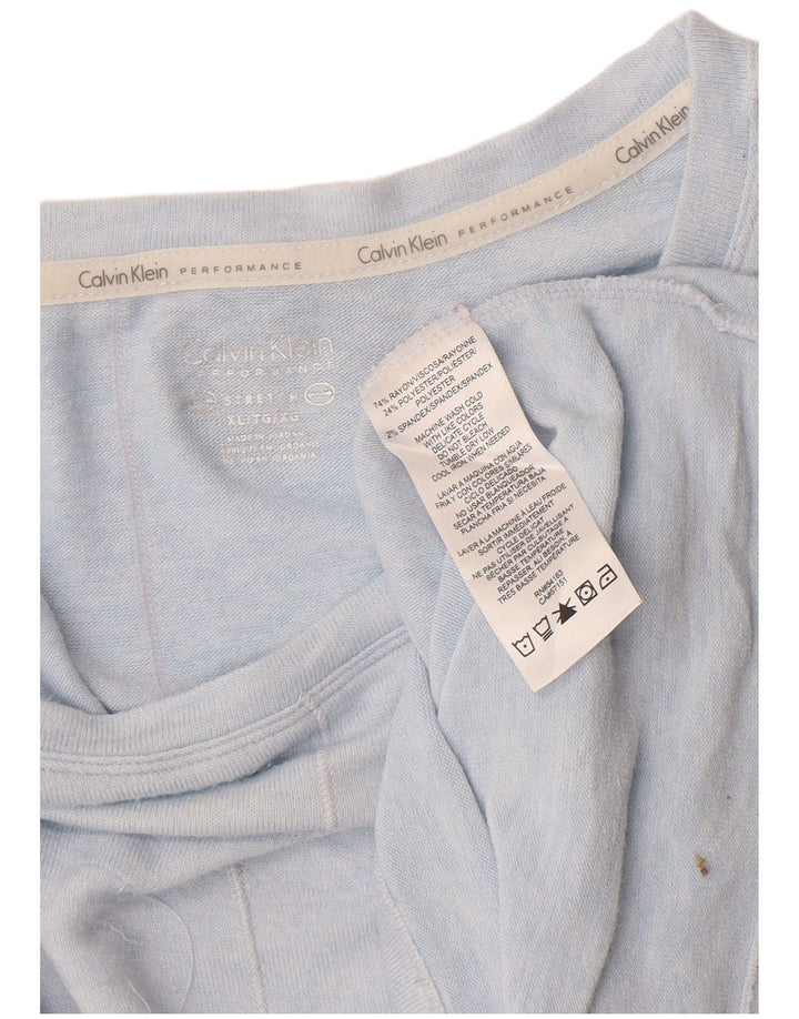 Calvin Klein Top extragrande para mujer, manga 3/4, UK 18 XL, viscosa azul