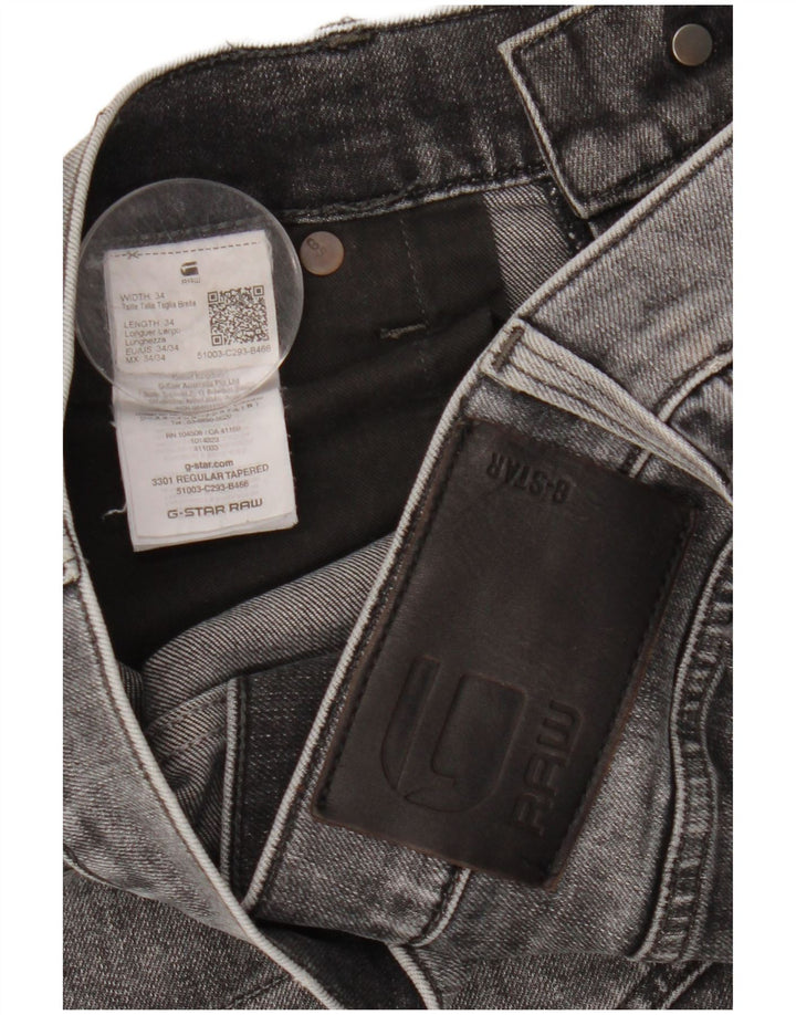 G-Star Vaqueros cónicos regulares para hombre W34 L34 Algodón gris