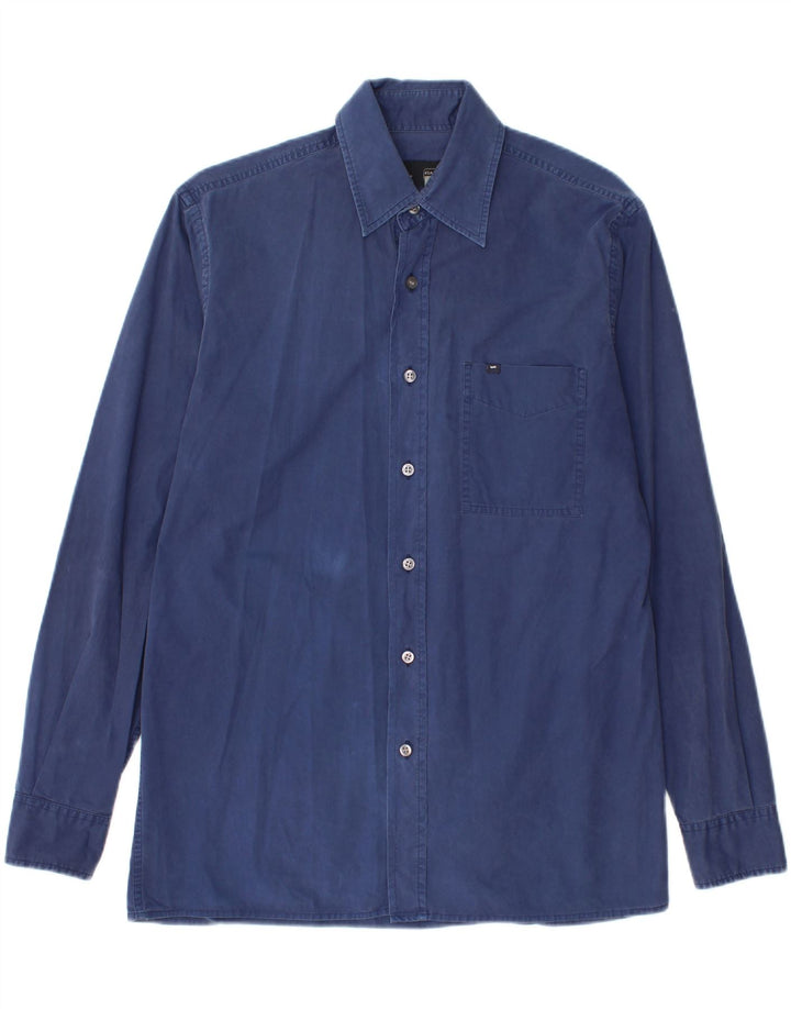 Camisa Gas Hombre Pequeña Azul Marino Algodón