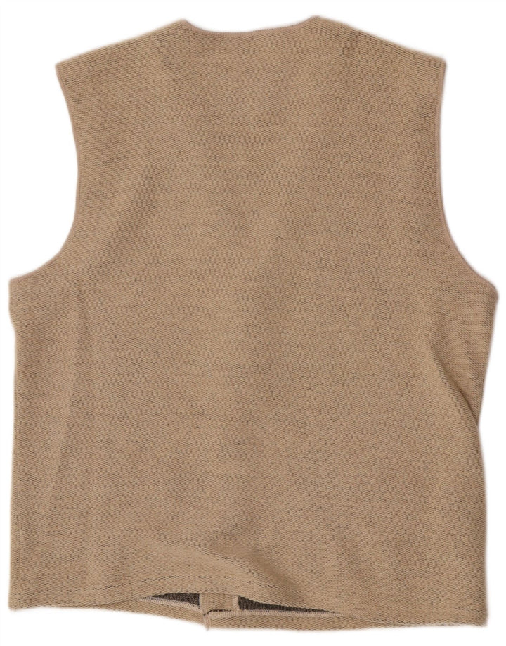 Chaleco vintage para hombre 2XL lana beige