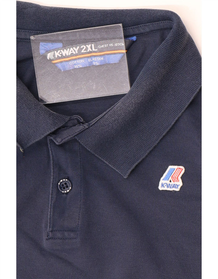 K-Way Polo Hombre 2XL Azul Marino Algodón