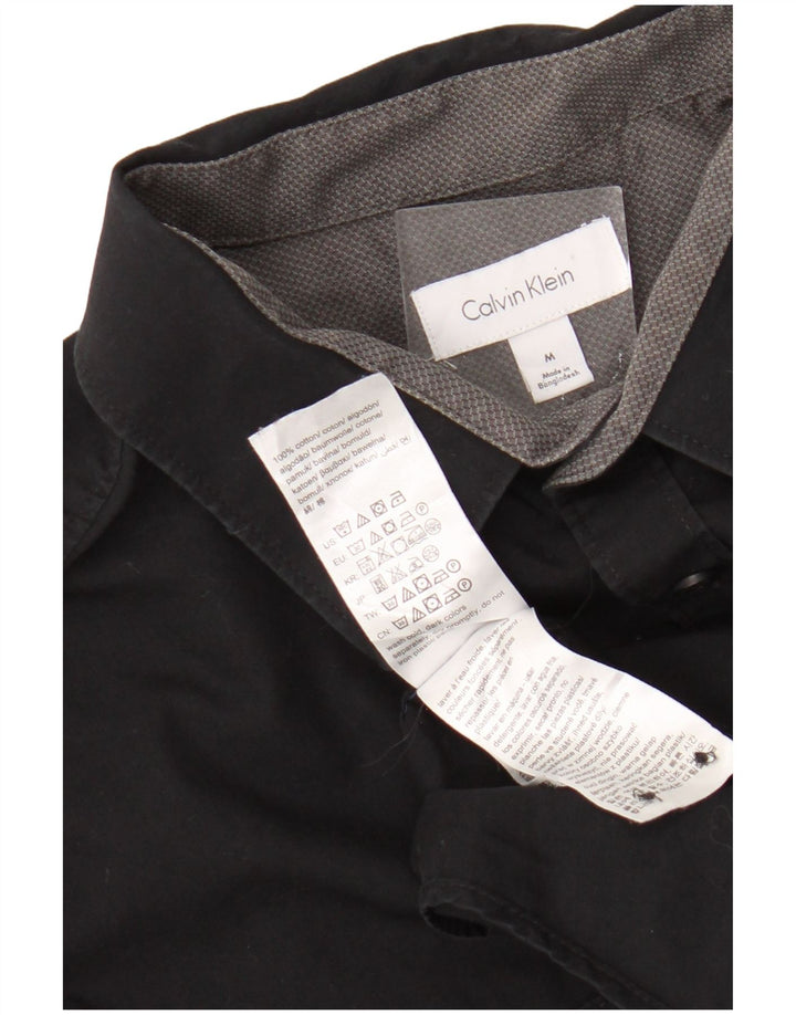 Camisa Calvin Klein Hombre Mediana Algodón Negro