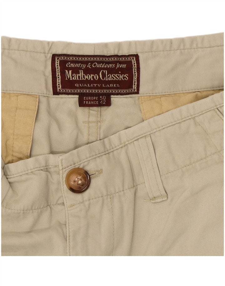 Marlboro Classics Pantalones cortos tipo cargo para hombre EU 50 Large W34 Beige