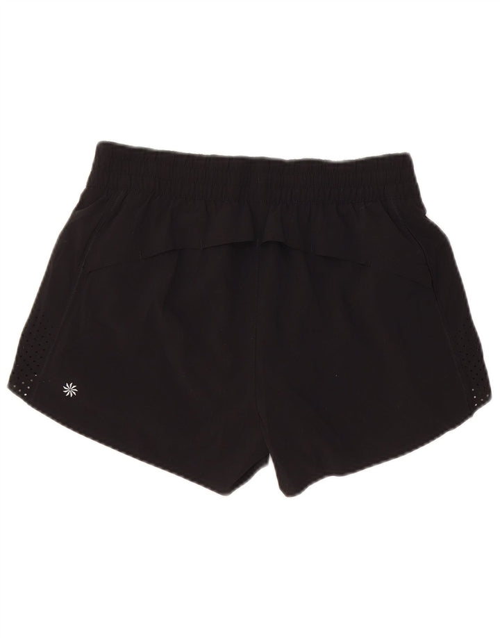 ATHLETA Pantalones cortos deportivos para mujer UK 6 XS Negro Poliéster