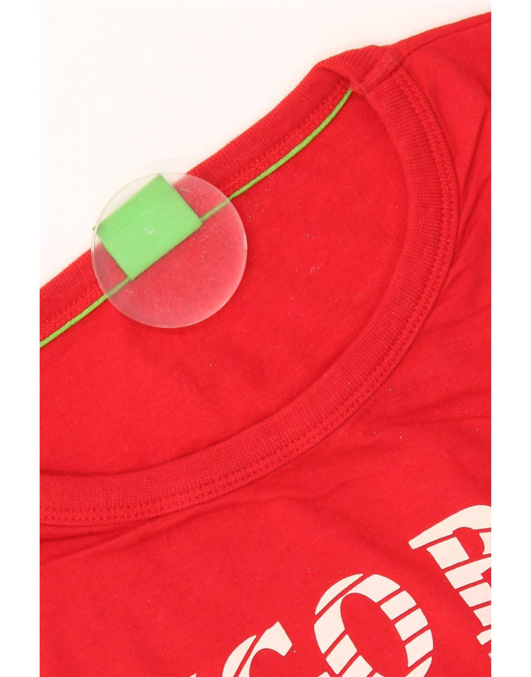 Hugo Boss Hombres Camiseta Gráfica Top Grande Algodón Rojo