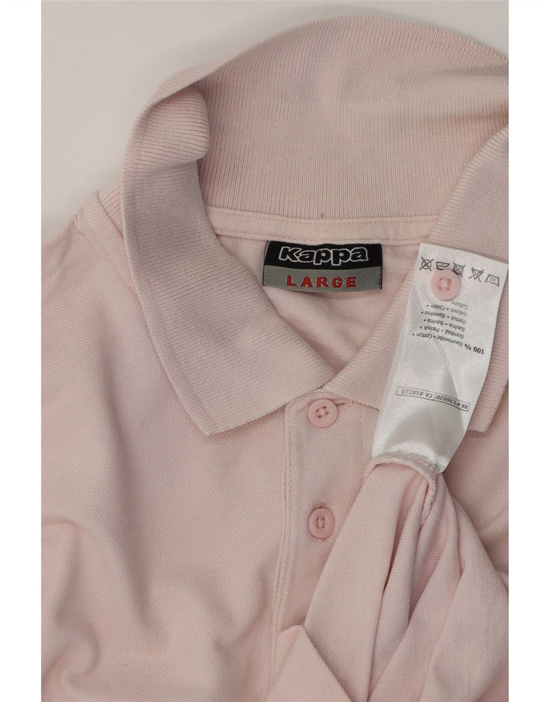 KAPPA Polo Hombre Grande Rosa Algodón