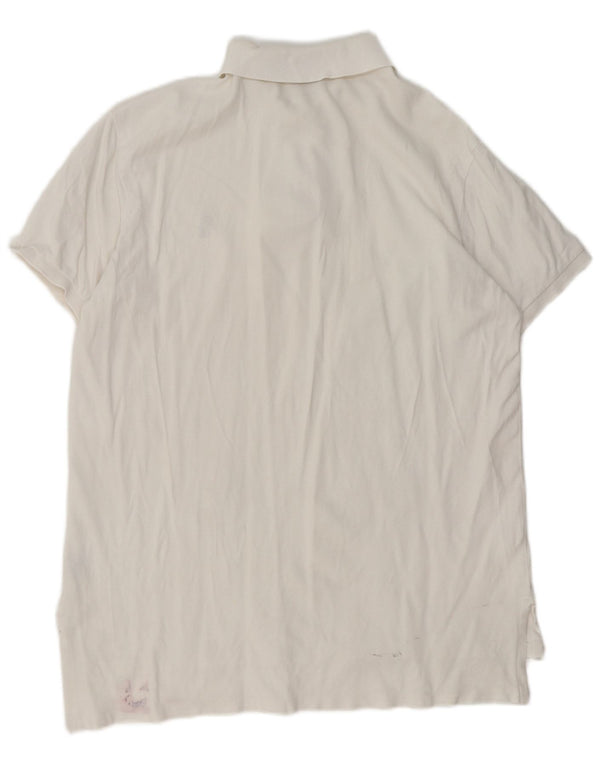 Polo Ralph Lauren Camisa de ajuste personalizado para hombre, algodón blanco grande
