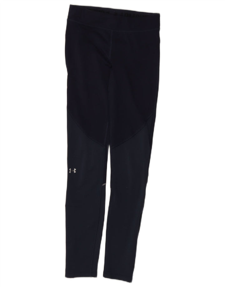 Under Armour Leggings para mujer UK 4 XS Azul marino Colorblock Poliéster