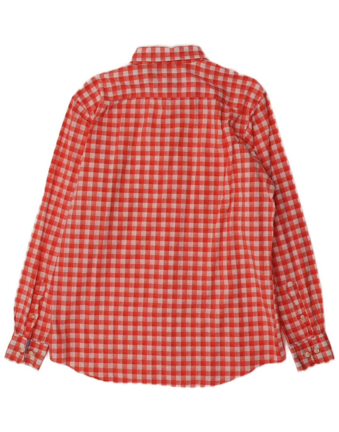 Camisa Nautica Hombre Algodón Vichy Rojo Mediano