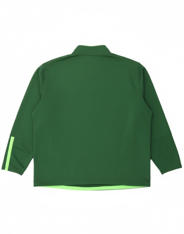 Nike - Chándal Therma-Fit con cremallera y cuello para hombre, talla 2XL, poliéster verde