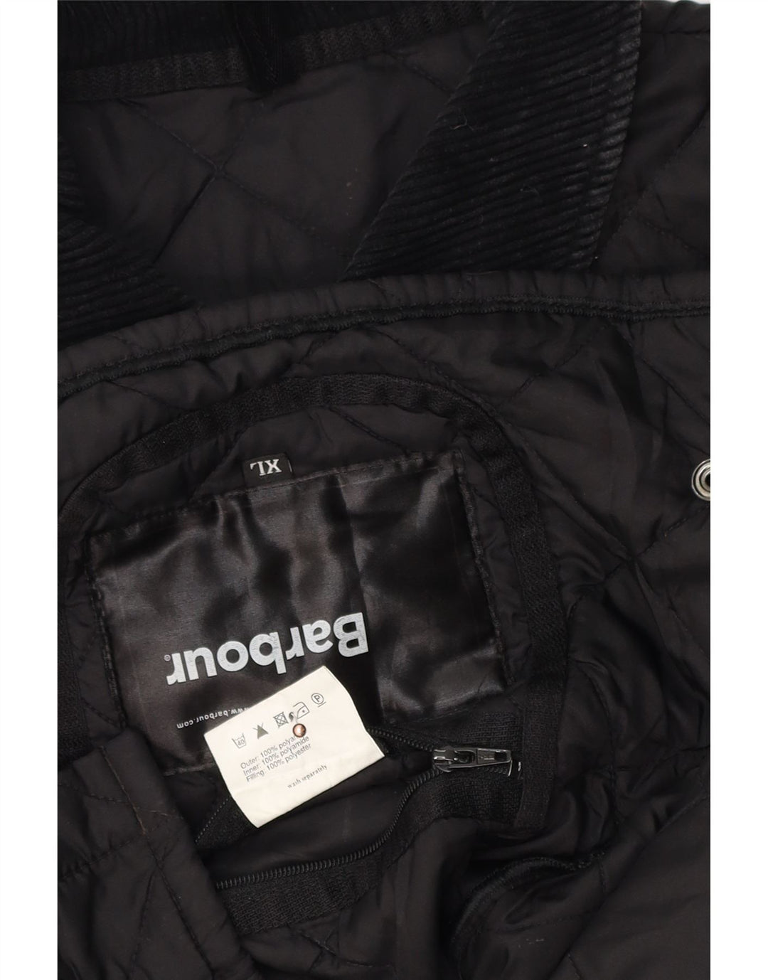 Barbour Chaqueta Acolchada Mujer UK 40 XL Poliamida Negra