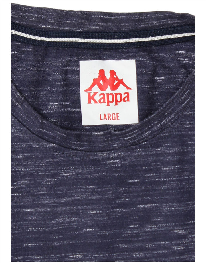 KAPPA Camiseta Hombre Top Large Azul Marino Moteado Poliéster