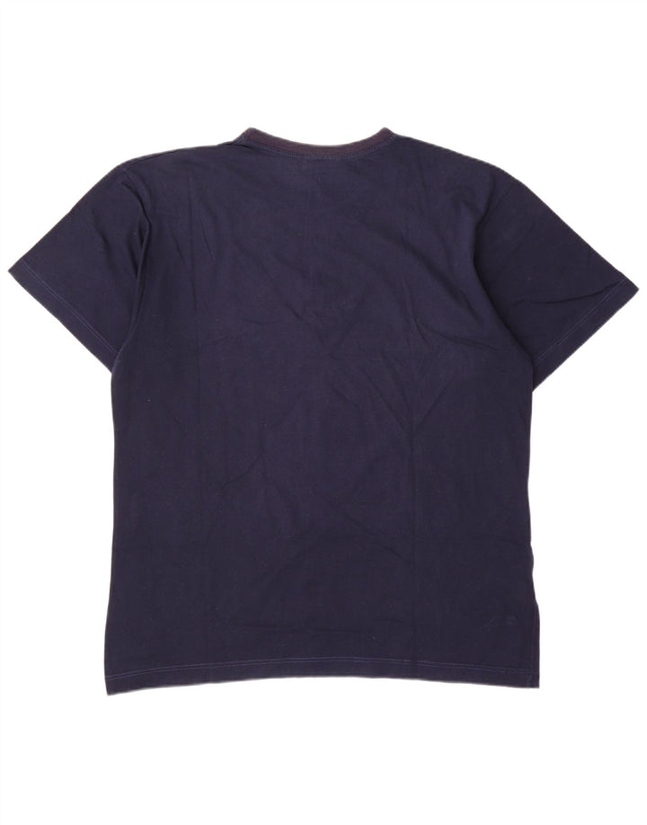 AUSTRALIAN L'ALPINA Camiseta gráfica para hombre Top IT 52 Grande Algodón azul marino