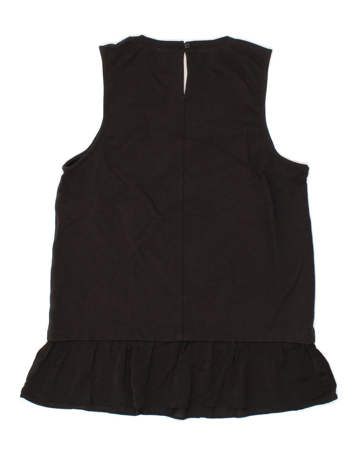 J. CREW Womens Sleeveless Blouse Top UK 10 Small Black Cotton Vintage J. Crew and Second-Hand J. Crew from Messina Hembry 