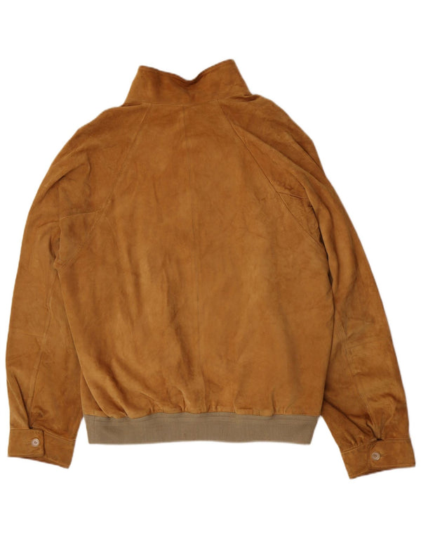 Gerani Chaqueta bomber de ante para hombre IT 56 3XL Cuero beige