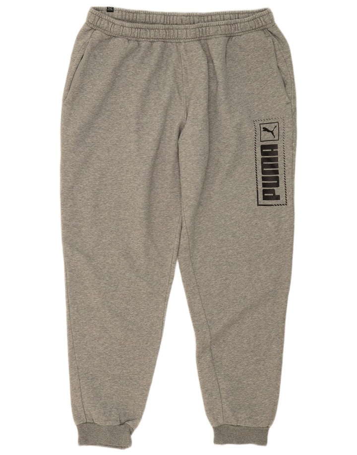 PUMA Pantalón de chándal gráfico para hombre Joggers 2XL Algodón gris