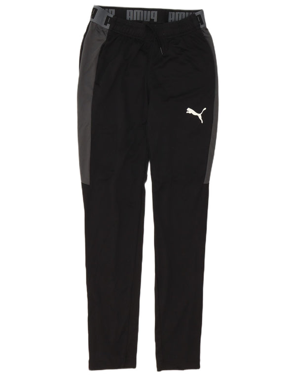 Puma Pantalones De Chándal Para Hombre Pequeños Negros Colorblock Poliéster Deportes