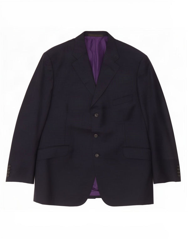 Marks & Spencer Chaqueta tipo blazer de 3 botones para hombre UK 44 XL Lana azul marino