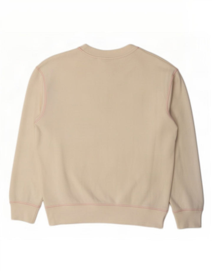 Levi's Sudadera extragrande para mujer, talla 10, algodón blanco roto