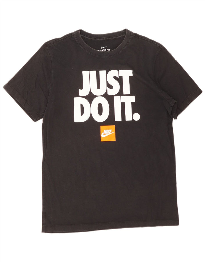 Nike Camiseta gráfica para hombre Top mediano de algodón negro