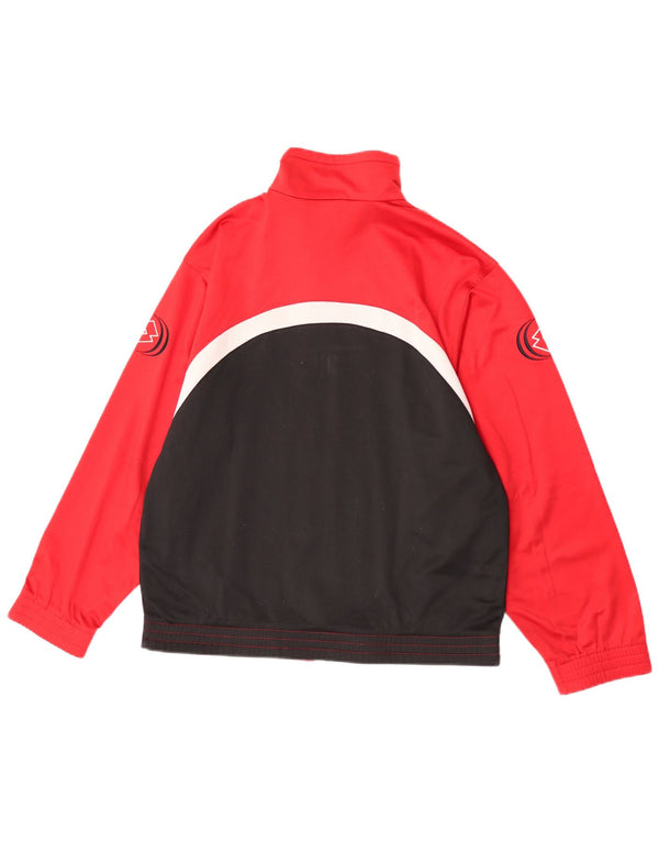 Lotto Mens Graphic Chándal Top Chaqueta UK 38/40 Medium Rojo Colorblock