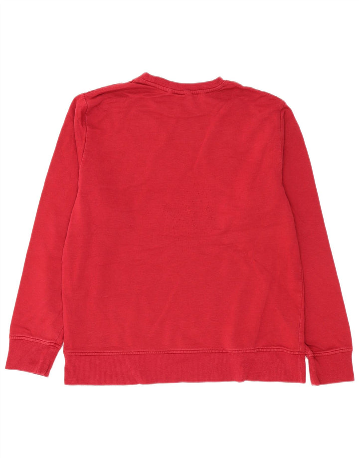Reebok Sudadera gráfica para hombre Jumper Large Borgoña