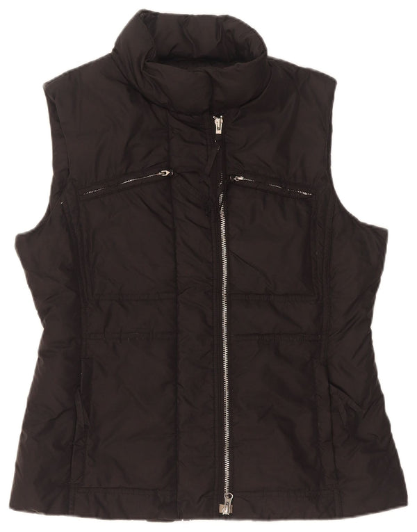 Benetton Chaleco Acolchado Mujer UK 44 Mediano Negro
